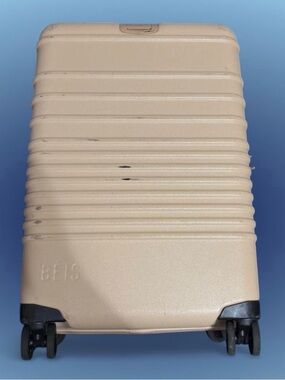 BEIS Cream Hardshell Carry-On Spinner